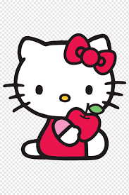After that draw another circle around the oval shape you just drew and add the shape of two rounded eras. Hello Kitty Png Images Pngwing