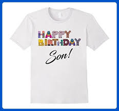 Happy Birthday T Shirts For Adults Mens Happy Birthday Son T Shirt Men Women Kids Party Cake Small White Relatives And Family Shirts Amazon Partner Happy Birthday Son Mens Tshirts Kids Party