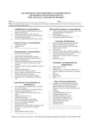Special Education Accommodations Checklist Iep Checklist