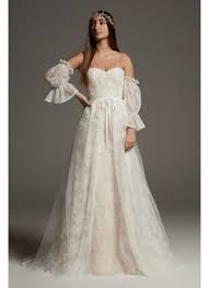 Get the best deals on wedding dresses. White By Vera Wang Lace Overskirt Wedding Dress David S Bridal