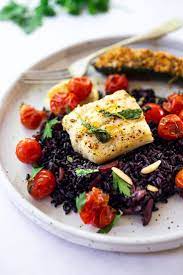 Baked Cod With Burst Tomatoes Basil Recipe Weeknight Dinner Recipes Easy Easy Fish Recipes Cod Recipes Healthy