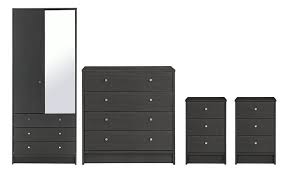 We offer both solid oak dressing tables and painted dressing tables. Buy Habitat Malibu 4 Pc 2 Dr Wardrobe Set Black Oak Effect Bedroom Furniture Sets Habitat