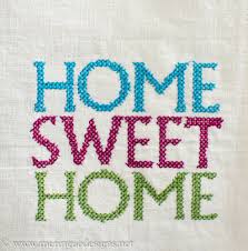 Edgy cross stitch patterns you need now; Meringue Designs Cross Stitch Home Sweet Home