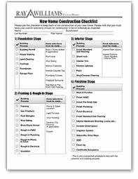 Ray A Williams Checklist Building A House Checklist Building A House Home Construction