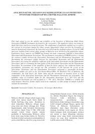 Pdf Analisis Faktor Kesahan Dan Kebolehpercayaan Instrumen Inventori Stereotaip Multietnik Malaysia Ismem