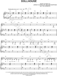 Melanie Martinez Dollhouse Sheet Music In C Minor Transposable Download Print Clarinet Sheet Music Sheet Music Saxophone Sheet Music