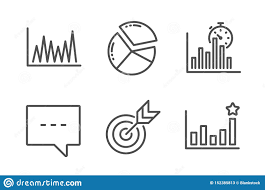 Line Graph Target And Report Timer Icons Set Blog Pie