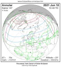 Esta es la carta astral del momento exacto en que tiene lugar el máximo + (haz clic en la imagen para verla completa. Eclipse De Sol 10 Junio 2021 Al Detalle Astroaficion