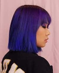 My new blue hair done by me! Pravana Violet Wella Blue Hairdye