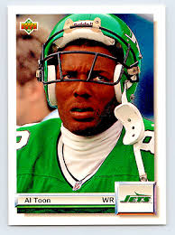 1992 Upper Deck Gold #G38 AL Toon NFL Football Card Vintage NY Jets