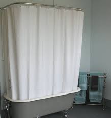 Extra Wide Shower Curtain For A Clawfoot Tub White With Magnets Http Www Curtainhomes Com Ext Clawfoot Tub Shower Curtain Clawfoot Tub Shower Shower Remodel