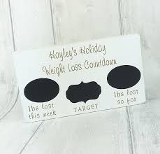 Customised Holiday Weight Loss Countdown Chart Block