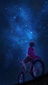 #ask #my art #starry night #hank j wimbleton #madness combat #hank madness combat #madness combat hank #reblogs > likes perhaps? Watching The Starry Night Wallpaper Iphone Android Background Followme Sky Anime Anime Scenery Anime Artwork