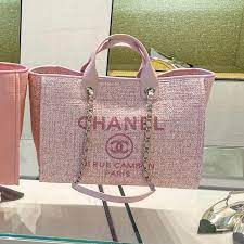 Chanel Deauville Tote Pink Large Shopping Bag, Women's Fashion, Bags &  Wallets, Tote Bags on Carousell