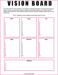 Vision Board Worksheet Vision Board Checklist Law Of Etsy Vision Board Worksheet Vision Board Inspiration Making A Vision Board