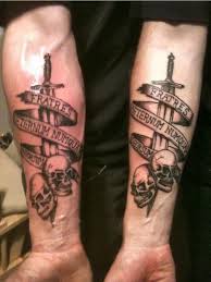 Matching arrow tattoo design would be suggested to those siblings who are straightforward and truthful to each other. Brother Tattoos Brother Tattoos Military Sleeve Tattoo Tattoos For Guys