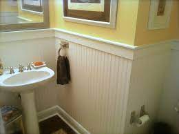 You can do 45 degree mitered cuts again for the corners a well. Beadboard On Bathroom Walls Jimhicks Com Yorktown Virginia