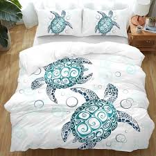The Sea Turtle Twist Bedding Set Ocean Themed Bedroom Beach Room Decor Turtle Bedroom