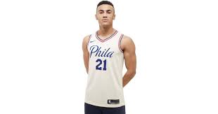 Check out our 76ers jersey selection for the very best in unique or custom, handmade pieces from our sports collectibles shops. Nike Synthetic Nba Embiid Philadelphia 76ers City Jersey For Men Lyst
