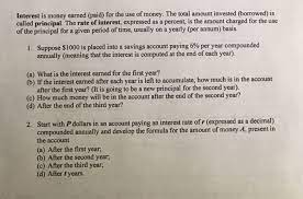 The international monetary fund (imf) has the following definition of the term: Interest Is Money Earned Paid For The Use Of Money Chegg Com