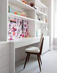 Check out the rest of our free diy desk plan series here! Desk With Overhead Shelves Design Ideas