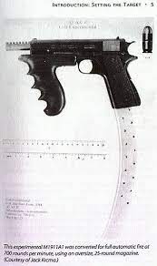 Experiment Full Auto 1911 Handgun, it's an odd specimen. : r/ForgottenWeapons