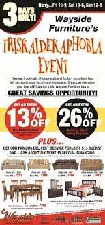 Wayside Furniture Presents Our Friday The 13th Triskaidekaphobia Event 3 Days Only Get An Extra 13 Off Discount Furniture Online Delivery Service Incentive