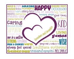 Original Artwork Using Words To Describe Grandparents Dress Up Your Home Bedroom Or Other S Grandparent Gifts Happy Grandparents Day Word Art Typography