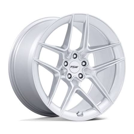 TSW TW008 Slipstream 19x9.5 25 5x112 Gloss Silver W/ Machined Face