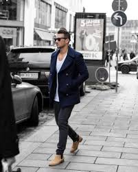 Grey jeans, corduroy jacket, and black chelsea boots. 21 Cool Men Outfit Ideas With Chelsea Boots Styleoholic