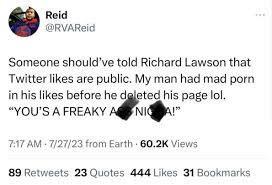 Richard Lawson Trends After Twitter Users Discover Porn & Adult Content In  His Likes, Actor Deletes His Account - theJasmineBRAND