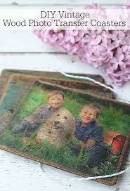 You can basically transfer anything on wood, from photographs to wallpaper pattern. Wood Photo Transfer Coasters Clean And Scentsible
