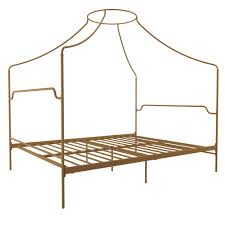 Use this canopy bed as the centerpiece of your little ones room or adapt the look with some playful designed drapes to provide them their own magical forte. Novogratz Camilla Metal Canopy Bed Queen Size Frame Gold Walmart Com Walmart Com