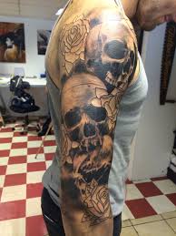 The First Sitting Of My Sleeve Skull Sleeve Tattoos Skull Tattoo Design Skull Sleeve