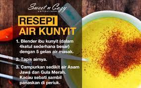 Cara membuat masker kunyit untuk membantu mengurangi jerawat bisa dengan mencampurkan bahan cara membuat masker kunyit untuk mengatasi hiperpigmentasi adalah sebagai berikut bilas wajah menggunakan air hangat. Resepi Air Kunyit Untuk Ibu Berpantang