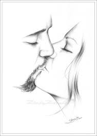 A Kiss For My Love By Zindy On Deviantart Drawings Of Love Couples Pencil Drawings Of Girls Sketches Of Love