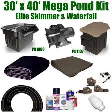 30 X 40 Mega Koi Pond Kit 8 000 Gph Pump Pondbuilder Elite Skimmer Elite Waterfall Mp7 By Patriot 2512 50 Ships Truck Fre Pond Kits Koi Pond Kits Koi Pond