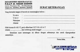 Contoh Surat Keterangan Sakit Dari Dokter Kata Kata Indah Surat Penyakit