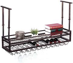 Check spelling or type a new query. Come To Choose Your Own Sports Style Ceiling Mounted Wine Rack And Glass Holder Adjustable Industrial Wine Rack Shelf For Wall 2 Layer Hanging Wine Glass Rack Holder For Bar 47 2in Metal Iron Wine Shelf Black Home