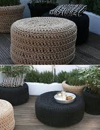 Diy Tire Ottoman Diy Ottoman Decor Tire Ottoman