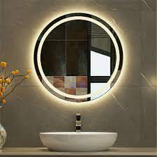 round led bathroom mirror demister w warm white lights anti fog ip44 600x600mm ebay spiegel badkamer spiegel badkamerspiegel