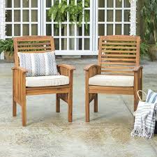 Manor Park Outdoor Wood Patio Chairs With Cushions Set Of 2 Brown Walmart Com In 2020 Wood Patio Furniture Wood Patio Chairs Outdoor Patio Chairs