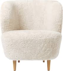 Gently used, vintage, and antique white lounge chairs. Gubi Stay Lounge Chair Small Off White Curly Sheepskin Oak Finnish Design Shop