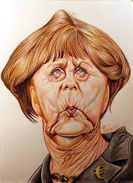 Angela merkel warnte in ihrer regierungserklärung auch vor lüge und desinformation. Angela Merkel Lustige Karikaturen Karikaturen Karikaturen Von Beruhmtheiten