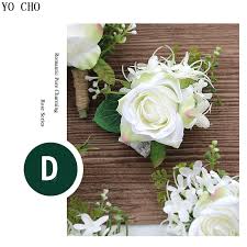 Maybe you would like to learn more about one of these? Yo Cho White Silk Flowers Groom Boutonniere Man Boutonniere Corsage Wedding Buttonhole Wedding Marriage Corsage Pins Brooches Artificial Dried Flowers Aliexpress