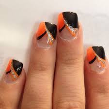 Nails covered with different shades of orange and decorated with various designs cannot but attract the. 60 Stylish Orange And Black Nail Art Design Ideas
