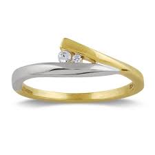 Geel Witgouden Ring 14 Krt Met 2 Diamanten Trouw Verlovingsring Ringen Sieraden Online Bestellen Fuva Nl