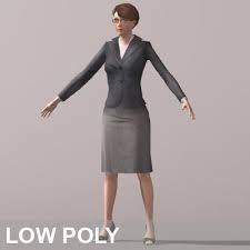 Business Woman By Frap Business Woman Character 3d Model Low Poly Business Women Female Characters 3d Model