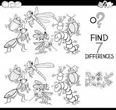 jeu de differences avec les insectes livre coloriage vecteur premium lego raiponce
