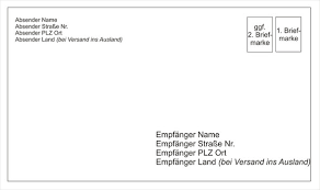 Online frankieren online services briefporto 2021 in den darauf folgenden tabellen erhalten sie eine übersicht der im shop erhältlichen portowerte. Wo Absender Und Empfangeradresse Auf Brief Post